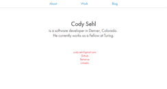Desktop Screenshot of codysehl.net