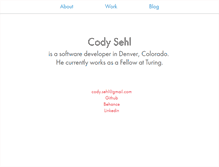 Tablet Screenshot of codysehl.net